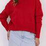pomysł na prezent świąteczny klasyczny golf - swe291 mkm swetry czerwony sweter