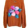 swetry: sweter w kwiaty kolorowe