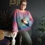 Multikolorowy Rainbow sweter na drutach