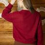 Trzy ForU ręcznie wykonane swetry sweter red tea kamizelka komplet