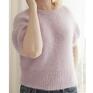 swetry: sweterek Refresco - bardzo jasna lawenda krótkie rękawy jedwab