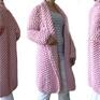 Mon Du handmade swetry sweter gruby różowy #3 merino