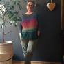 swetry: Multikolorowy Anguria sweter na drutach