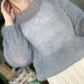 Happy Czapy Sweter Griza handmade - modny oversize ręcznie robiony