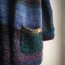 swetry: Multicolors Zmierzch - sweter kardigan na drutach
