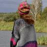 The Wool Art wełnianysweter swetry sweter multicolors płaszcz