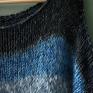 Multikolorowy modny wełniany sweter