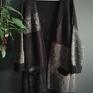 The Wool Art kardigan swetry black & brey prezent sweter