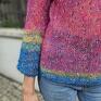 kolorowy sweter swetry na drutach
