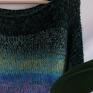 swetry na drutach multikolorowy sweter kolorowy