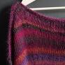 The Wool Art kolorowy fuksja sweter