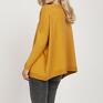 oversize swetry dzianinowa bluza - swe22 mkm safron luźny