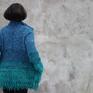 unikat unikatowy sweter robiony na drutach z miękkiej