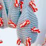 na święta prezenty prezent pod choinkę christmas candy kardigan ręcznie dziergany niebieski wełniany sweter