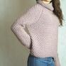 pudrowy swetry różowy z alpaką