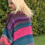 The Wool Art swetry wełniany płaszcz sweter