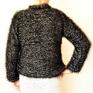 swetry: Sweter - żakiet ręcznie na drutach handmade - robiony