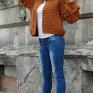 kardigan caramel bomber masywny swetry sweter