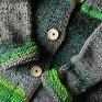 na drutach multikolorowy sweter swetry kardigan modny