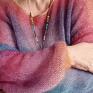 na drutach swetry multikolorowy sweter rainbow kolorowy sweterek