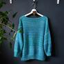 modny swetry sweter luxe turquoise na prezent