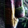 wełniany kardigan ciepły - płaszcz w stylu boho wykonany na drutach swetry sweter