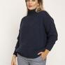 swetry sweter na jesień obszerny z golfem - swe246 jeans mkm