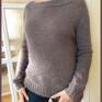 sweter handmade miękki i lekki sweterek wykonany ręcznie z cienkiego 100% wysokiej pomysł na prezent klasyczny pulower