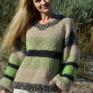 alpaka swetry oversize artystyczny sweter handmade
