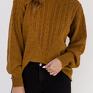 w charakterze bluzy - SWE322 miodowy MKM na swetry sweter na jesień