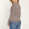 swetry: Melanżowy - SWE244 różowy melanż MKM - dzianinowa sweter na zimę