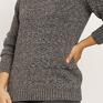 Melanżowy sweter - SWE244 grafitowy melanż MKM dzianinowa bluzka