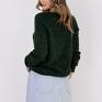 Swetrowa bluzka - SWE320 ciemny zielony MKM - sweter