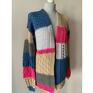 swetry: Kardigan Bellino handmade sweter bez zapiec
