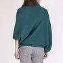 narzutka swetry sweter oversize, swe049 morski mkm one size