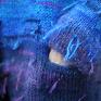 Sweter kudłacz granatowo niebieski - upominek