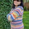 sweter damski majowy sorbet na drutach