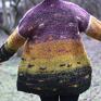 Kardigan Wrzosowo żółty unikat sweter