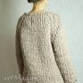 Mon Du chunky swetry sweter warm beige