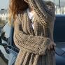 oryginalny sweter kardigan handame handmade