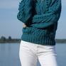 pomysł na prezent na sweter wykonany ręcznie na drutach z doskonałej jakości włóczki swetry luksusowy