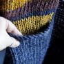 kardigan multicolors sweter boho style wełniany