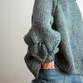 Wool and Dog wełniany sweter kardigan ręcznie robiony
