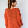 swetry: wełniany sweter handmade - z - włóczki