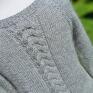 Cuda Renki Rozpinany sweter z warkoczem - ręcznie zrobione ciepły na drutach