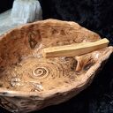 Ceramiczna misa rytualna na Palo Santo - Podstawka pod kadzidła z runą Berkano