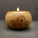 Zestaw 5 drewnianych świeczników na tealight z ręczną pirografią natury