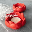 Świecznik na tealight lotos pink 2 szt