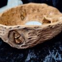 Ceramiczna misa rytualna na Palo Santo - podstawka z runą Berkano