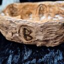 Ceramiczna misa rytualna na Palo Santo - podstawka z runą Berkano